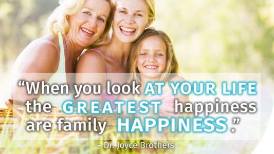 the greatest happiness are family happinesses