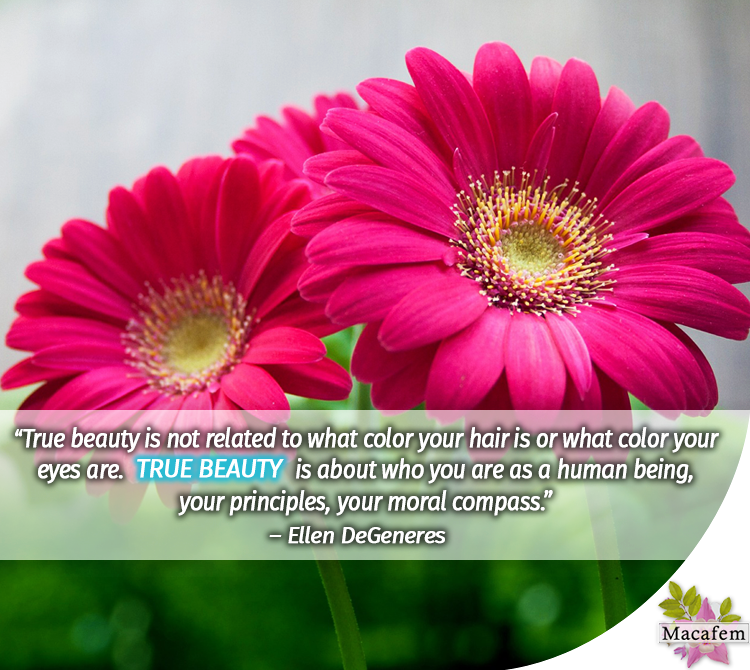 true beauty quote Macafem