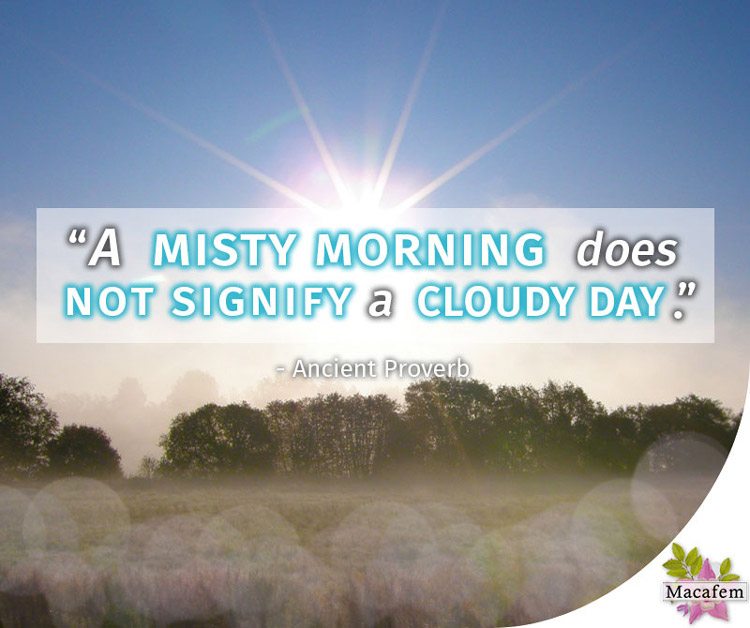 A misty morning does not signify a cloudy day