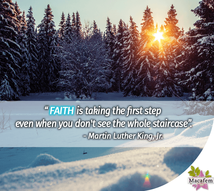 Faith is taking the first step