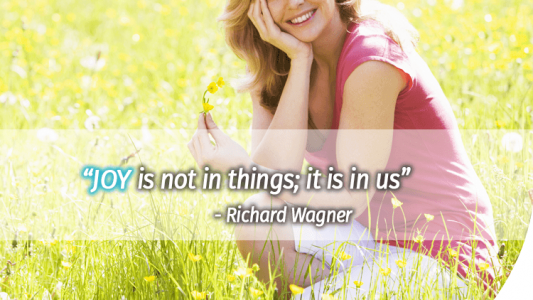 Joy is not in things; it is in us