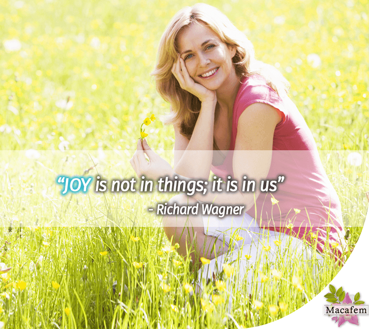 Joy is not in things; it is in us