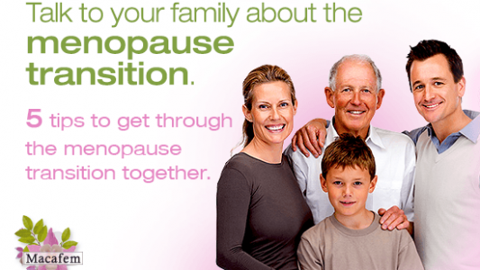 Macafem talk to your family about menopause transition