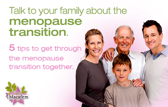 Macafem talk to your family about menopause transition