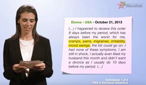 PMS hormonal imbalance macafem testimonials 2