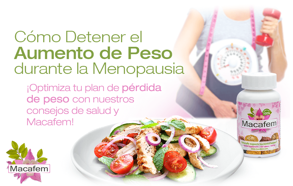 como detener el aumento de peso durante la menopausia