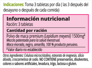 informacion nutricional