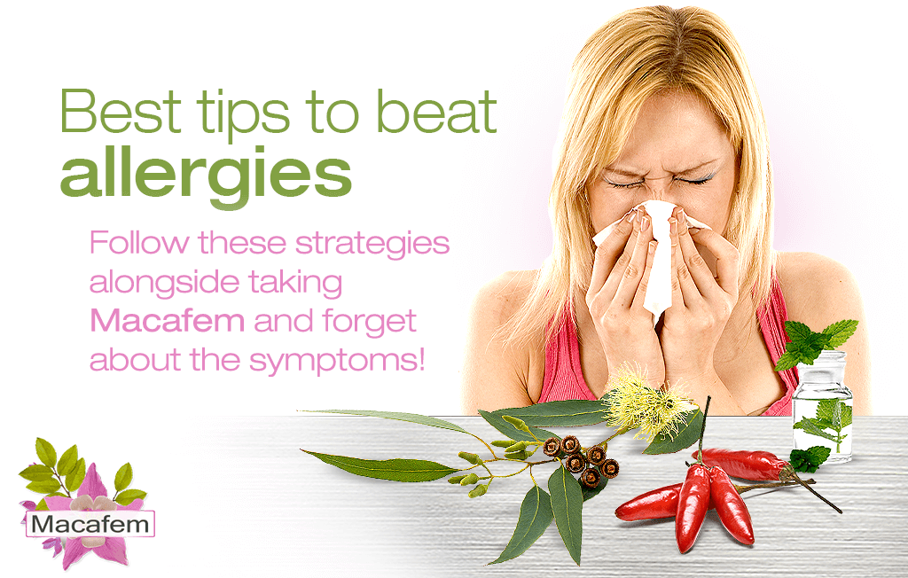 tips for defeating allergies alongside macafem