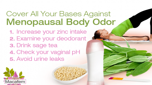 macafem cover all your bases against menopausal body odor