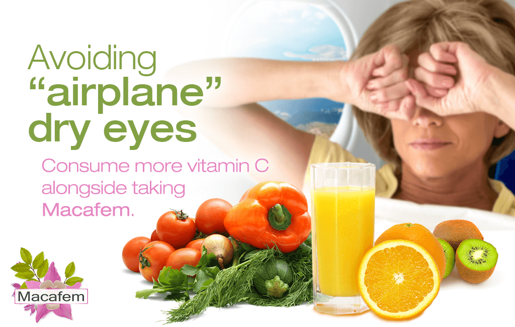 macafem tips against airplane dry eyes
