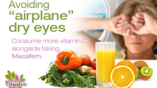 macafem tips against airplane dry eyes